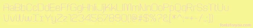 ArcleRegular Font – Pink Fonts on Yellow Background
