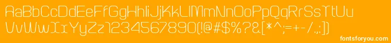 フォントArcleRegular – オレンジの背景に白い文字