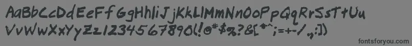 Lousy Font – Black Fonts on Gray Background