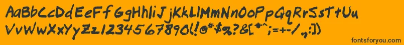 Lousy Font – Black Fonts on Orange Background