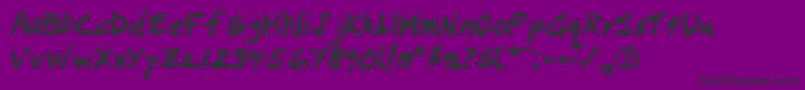 Lousy-Schriftart – Schwarze Schriften auf violettem Hintergrund