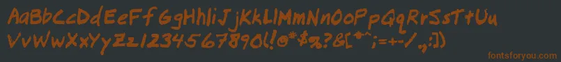Lousy Font – Brown Fonts on Black Background