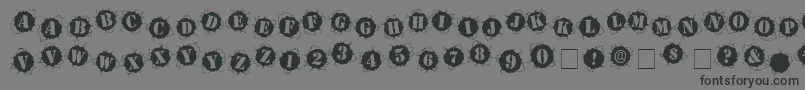 フォントBulletho – 黒い文字の灰色の背景