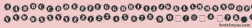 Bulletho Font – Black Fonts on Pink Background