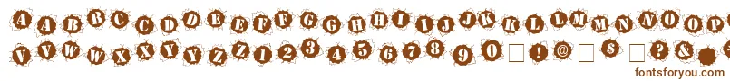 Шрифт Bulletho – коричневые шрифты на белом фоне