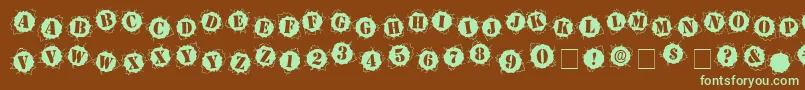 Bulletho Font – Green Fonts on Brown Background