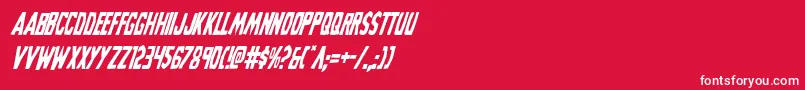Шрифт Grimghostcondital – белые шрифты на красном фоне