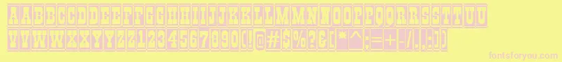 AGildiadccmBold Font – Pink Fonts on Yellow Background