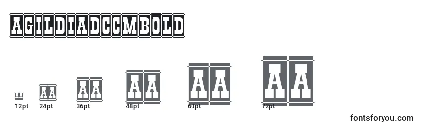 AGildiadccmBold Font Sizes