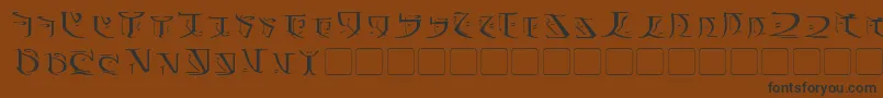 フォントFalmer – 黒い文字が茶色の背景にあります