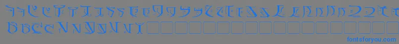 フォントFalmer – 灰色の背景に青い文字