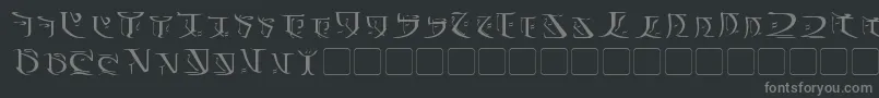 フォントFalmer – 黒い背景に灰色の文字