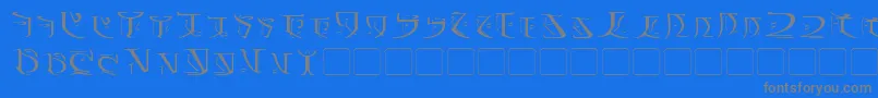 フォントFalmer – 青い背景に灰色の文字