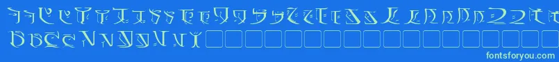 Falmer-fontti – vihreät fontit sinisellä taustalla