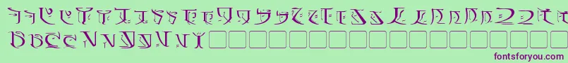 Falmer-fontti – violetit fontit vihreällä taustalla
