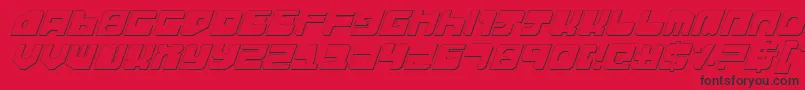 Extechs Font – Black Fonts on Red Background