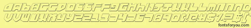 Extechs Font – Black Fonts on Yellow Background