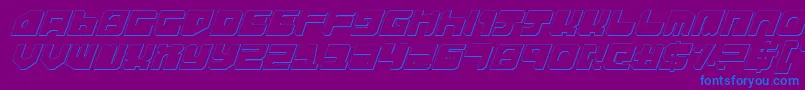 Extechs Font – Blue Fonts on Purple Background