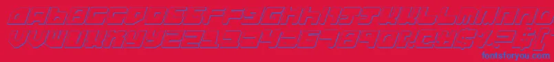 Extechs Font – Blue Fonts on Red Background