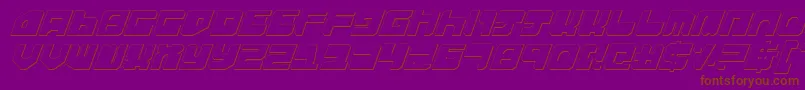 フォントExtechs – 紫色の背景に茶色のフォント