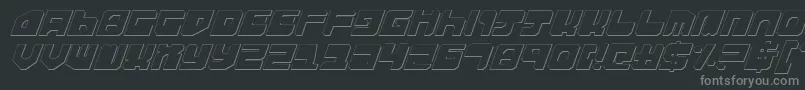 Extechs-fontti – harmaat kirjasimet mustalla taustalla