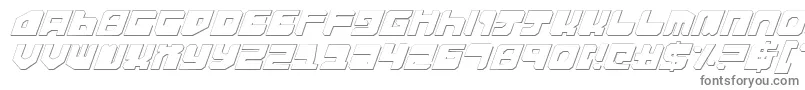Extechs-fontti – harmaat kirjasimet valkoisella taustalla