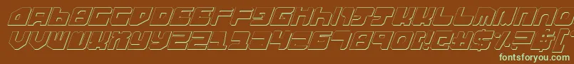 Шрифт Extechs – зелёные шрифты на коричневом фоне