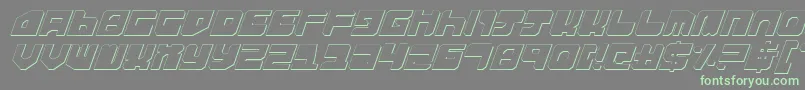 Extechs Font – Green Fonts on Gray Background