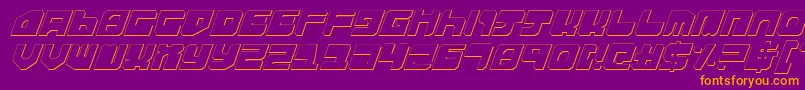 Extechs Font – Orange Fonts on Purple Background