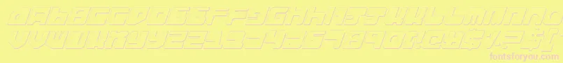 Extechs-fontti – vaaleanpunaiset fontit keltaisella taustalla