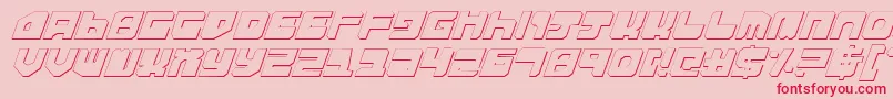 Extechs Font – Red Fonts on Pink Background