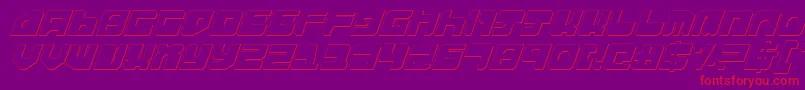 Extechs Font – Red Fonts on Purple Background