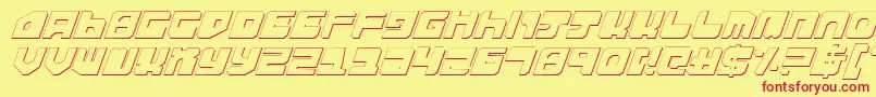 Extechs Font – Red Fonts on Yellow Background