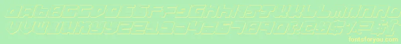 Extechs-Schriftart – Gelbe Schriften auf grünem Hintergrund