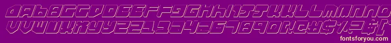 Extechs Font – Yellow Fonts on Purple Background