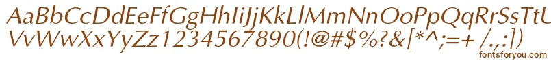 More about OptimalcItalic Font OptimalcItalic Font – Brown Fonts on White Background