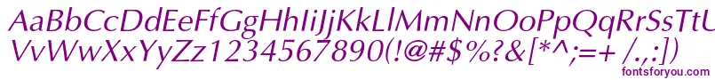 More about OptimalcItalic Font OptimalcItalic Font – Purple Fonts on White Background