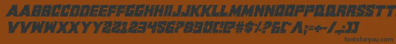 Kcommandorid2ital Font – Black Fonts on Brown Background