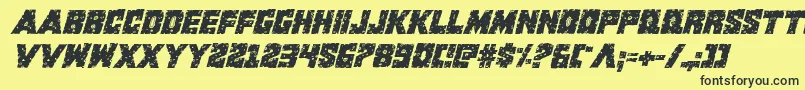 Kcommandorid2ital Font – Black Fonts on Yellow Background