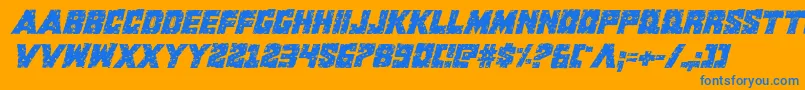 More about Kcommandorid2ital Font Kcommandorid2ital Font – Blue Fonts on Orange Background