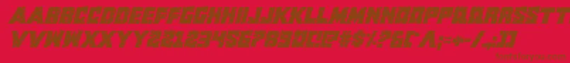 Kcommandorid2ital Font – Brown Fonts on Red Background