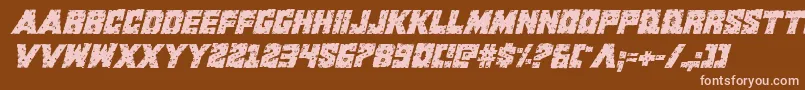 Kcommandorid2ital Font – Pink Fonts on Brown Background