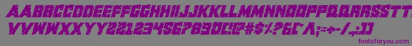 Kcommandorid2ital Font – Purple Fonts on Gray Background