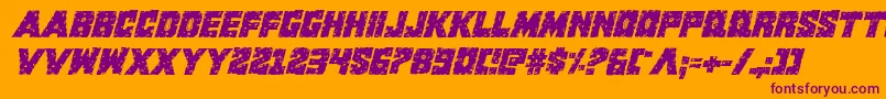 Kcommandorid2ital Font – Purple Fonts on Orange Background