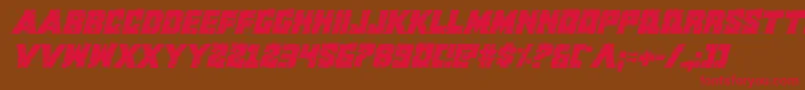 Kcommandorid2ital Font – Red Fonts on Brown Background