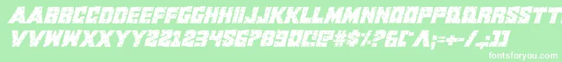 Kcommandorid2ital Font – White Fonts on Green Background