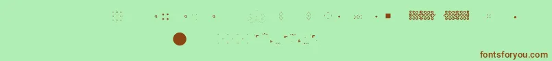 Pfornmtreasures2Layer6 Font – Brown Fonts on Green Background