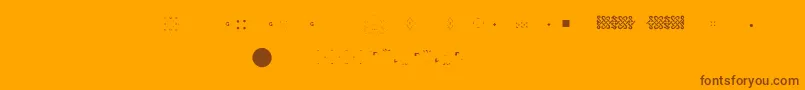 フォントPfornmtreasures2Layer6 – オレンジの背景に茶色のフォント