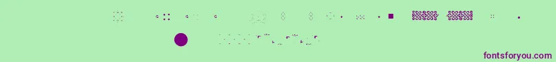 Шрифт Pfornmtreasures2Layer6 – фиолетовые шрифты на зелёном фоне