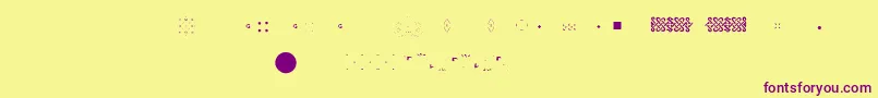 Pfornmtreasures2Layer6 Font – Purple Fonts on Yellow Background